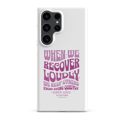When we recover loudly Snap Recovery Phone Case back view (view 17)