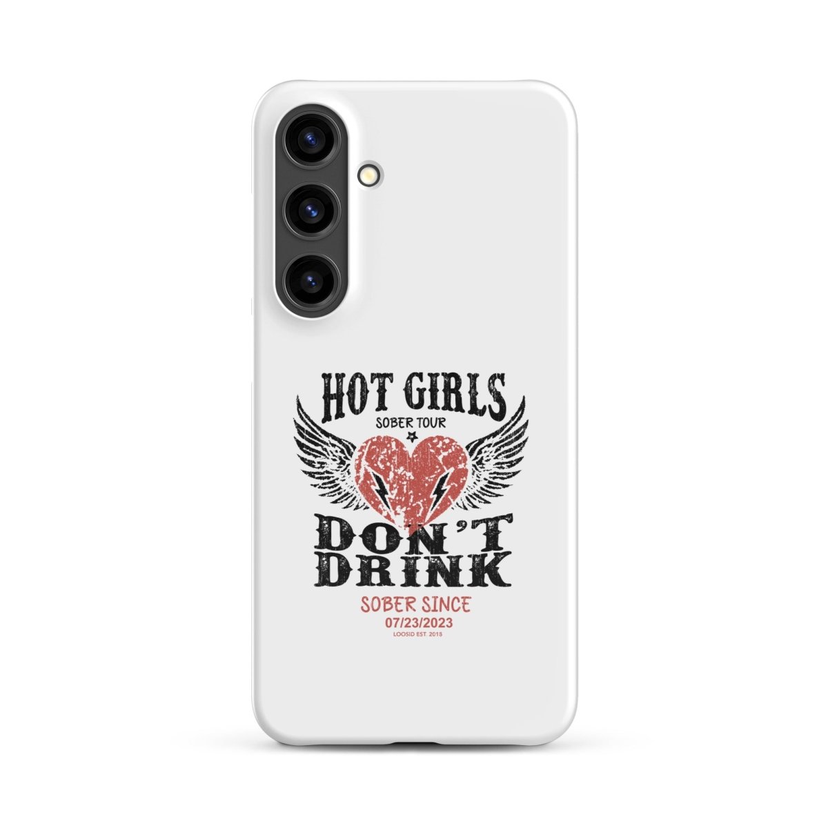Hot Girls Don't Drink Snap Recovery Phone Case fit detail (view 19)