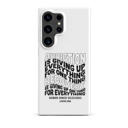 Addiction Is Giving Up Snap Recovery Phone Case product photo (view 20)