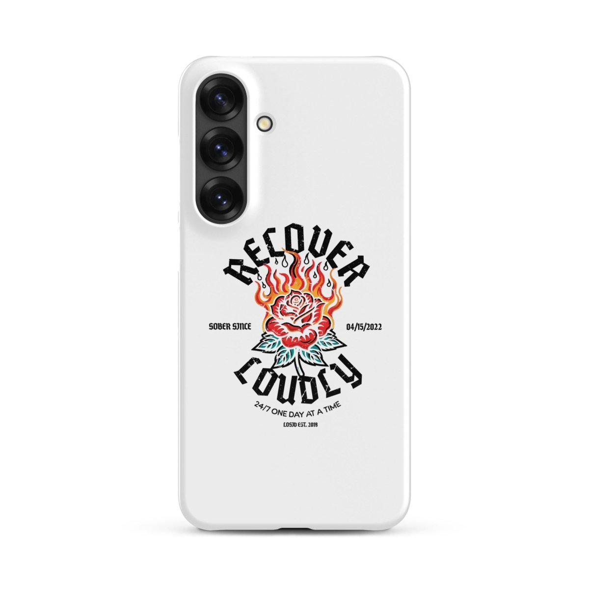 Recover Loudly Snap Recovery Phone Case close-up view (view 22)