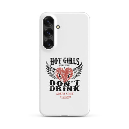 Hot Girls Don't Drink Snap Recovery Phone Case close-up view (view 22)
