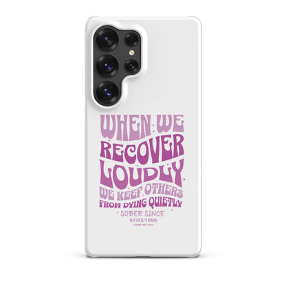 When we recover loudly Snap Recovery Phone Case flat lay styled image (view 23)