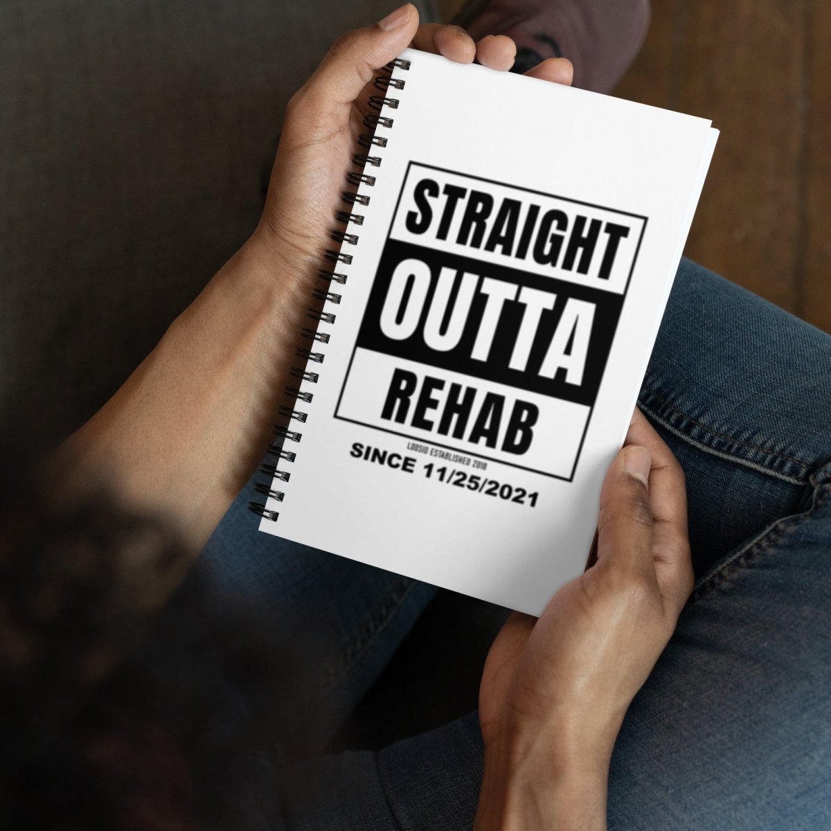 Box Outta Rehab Journal w/ Personalized Sobriety Date