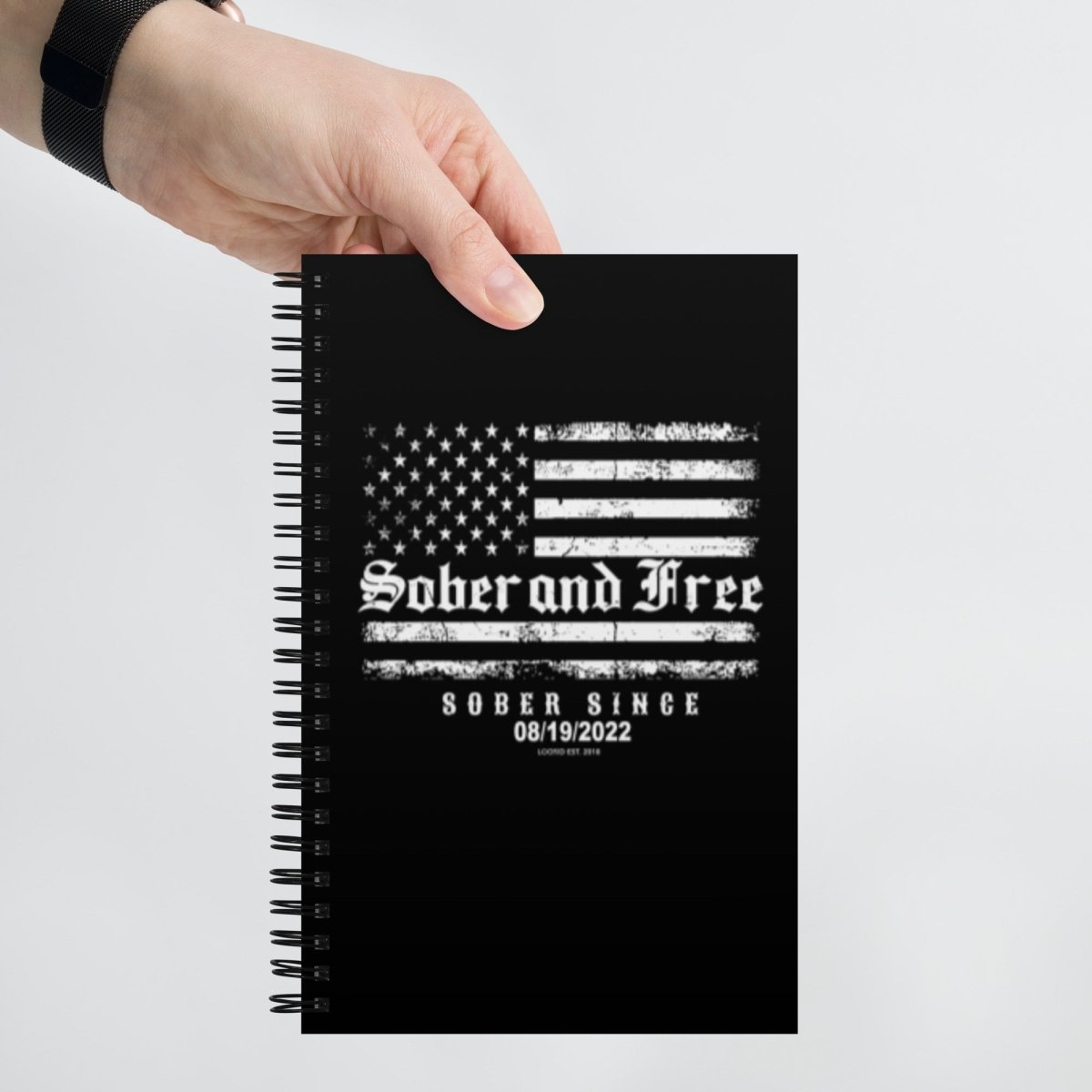 Sober and Free Journal w/ Personalized Sobriety Date