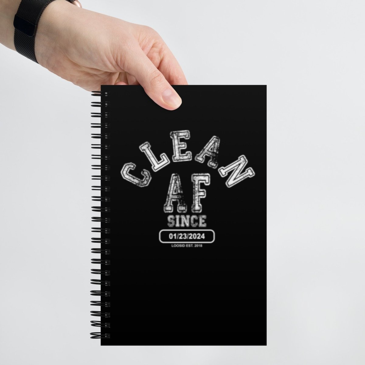 Clean AF  Journal w/ Personalized Sobriety Date