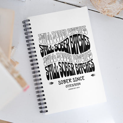 Wavy Still Sober B's Journal w/ Personalized Sobriety Date