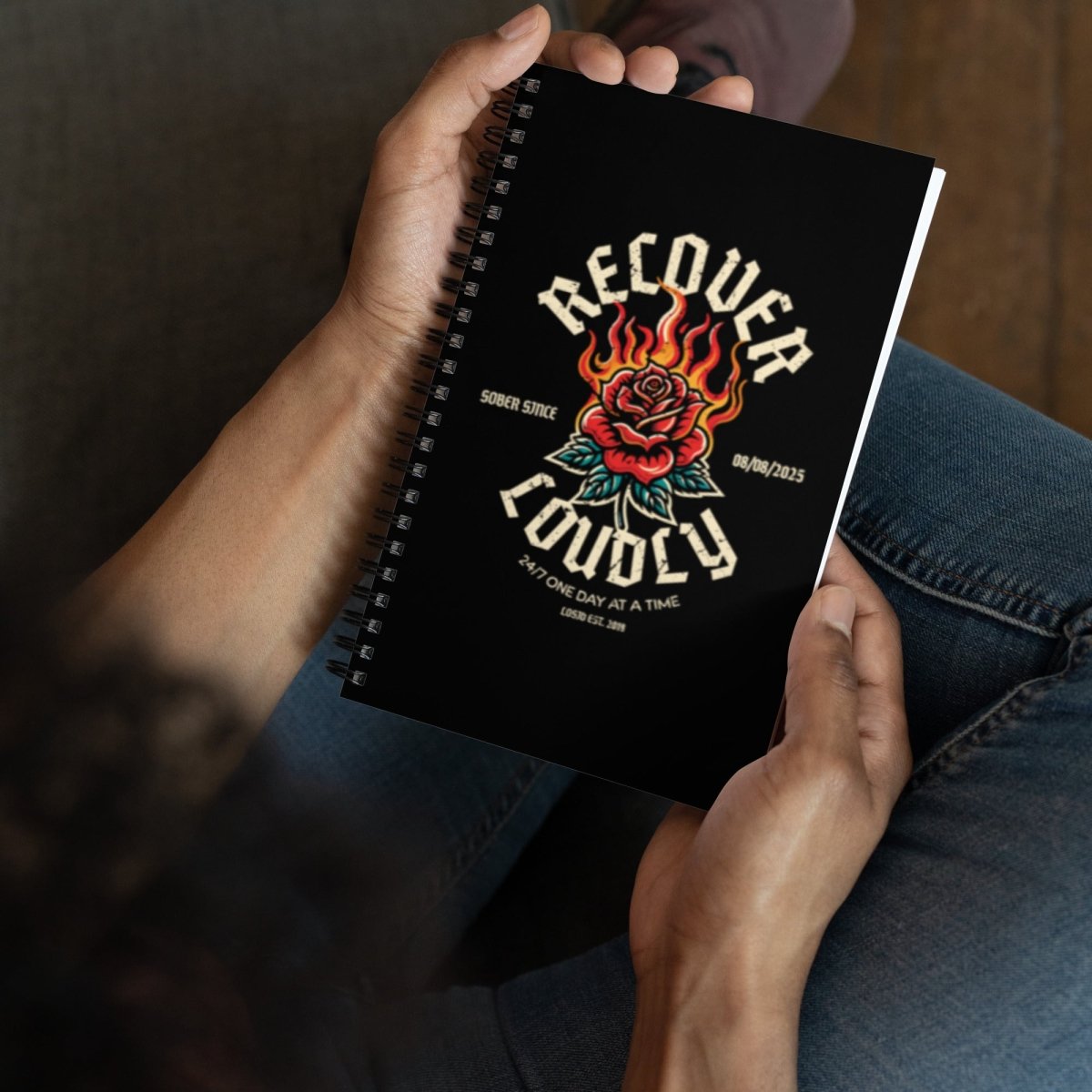 Recover Loudly Journal w/ Personalized Sobriety Date