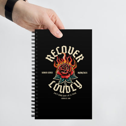 Recover Loudly Journal w/ Personalized Sobriety Date