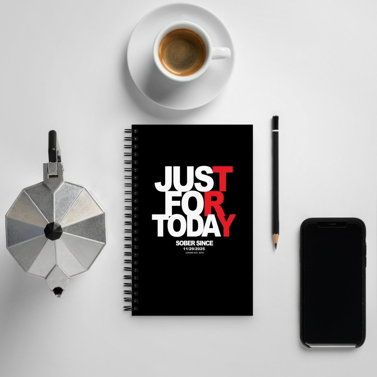 Just For Today Journal w/ Personalized Sobriety Date
