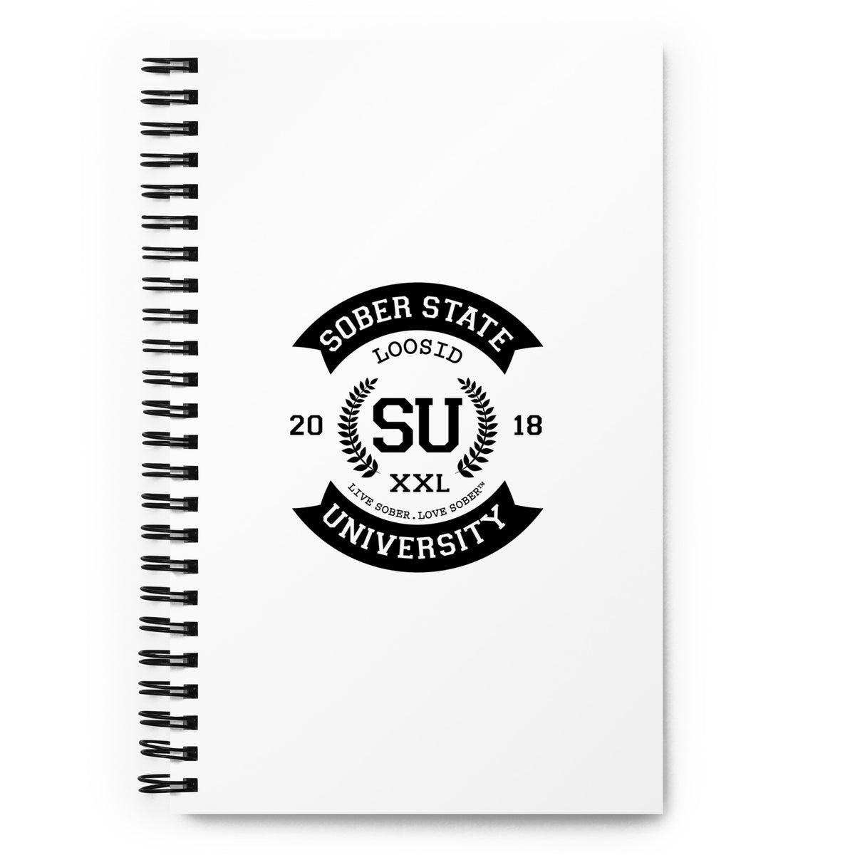 Sober State University Spiral notebook