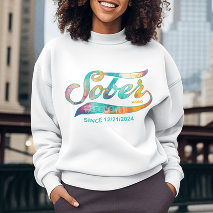 Women’s Recovery Sweatshirt w/ Personalized Sobriety Date