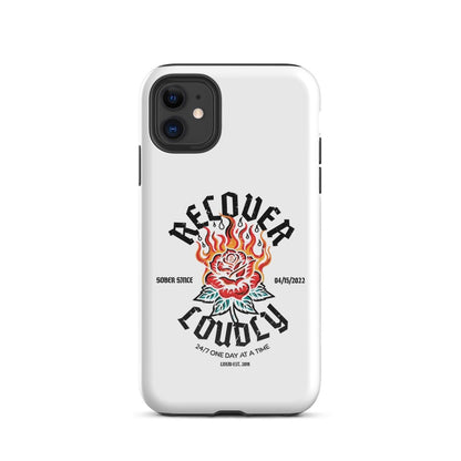 Recover Loudly Recovery Phone Case close-up view (view 2)