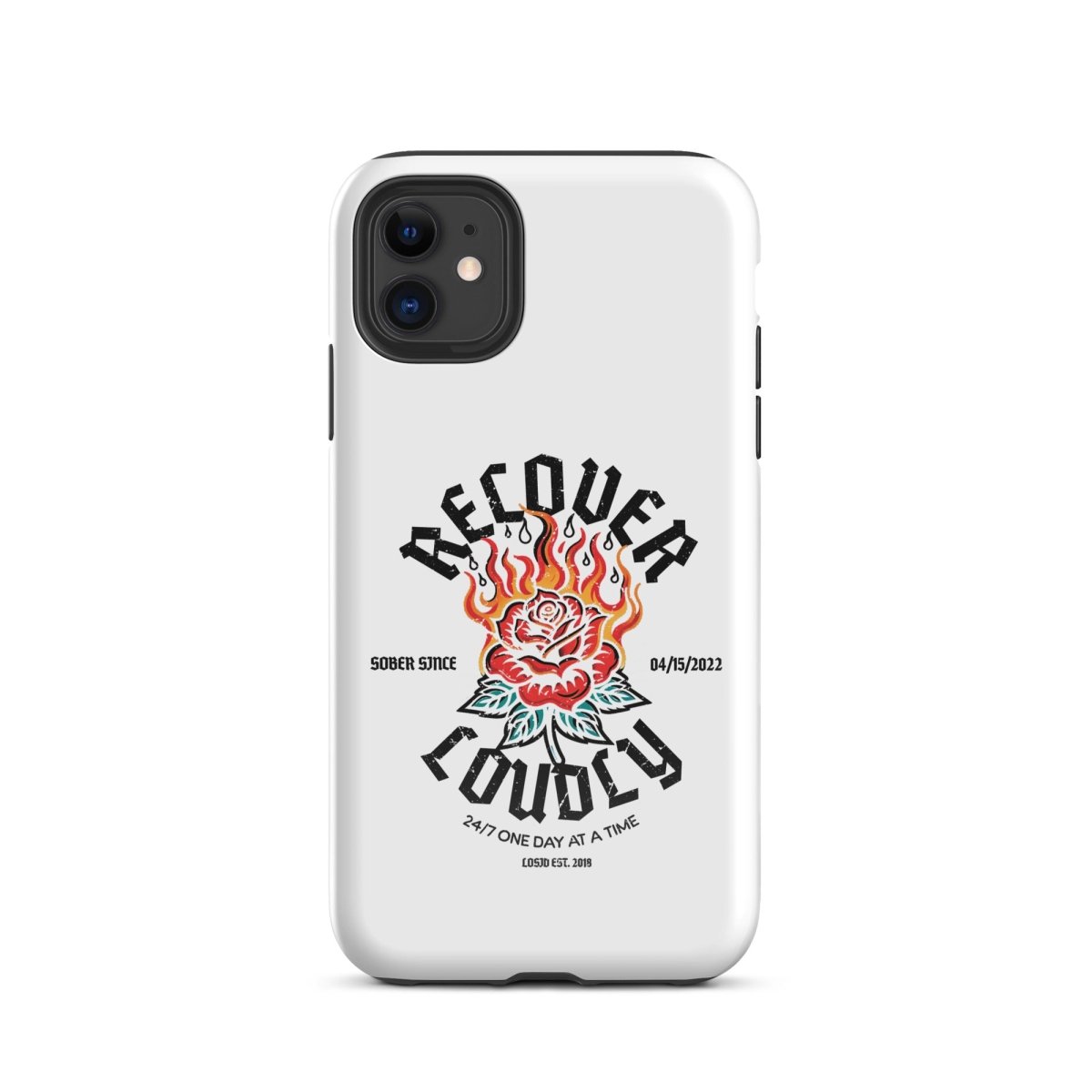 Loosid Recover Loudly Recovery Phone Case featuring the design