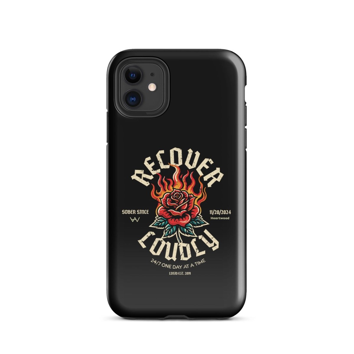 Loosid Recover Loudly Recovery Phone Case featuring the design