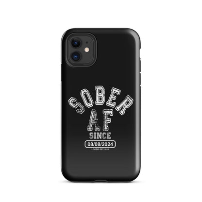 Sober AF Recovery Phone Case close-up view (view 2)