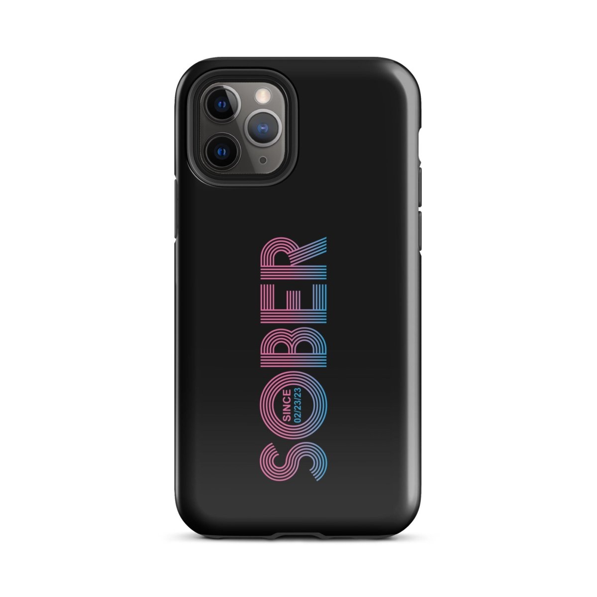 Sober Since Recovery Phone Case flat lay styled image (view 3)