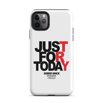 Just For Today Recovery Phone Case flat lay styled image (view 3)