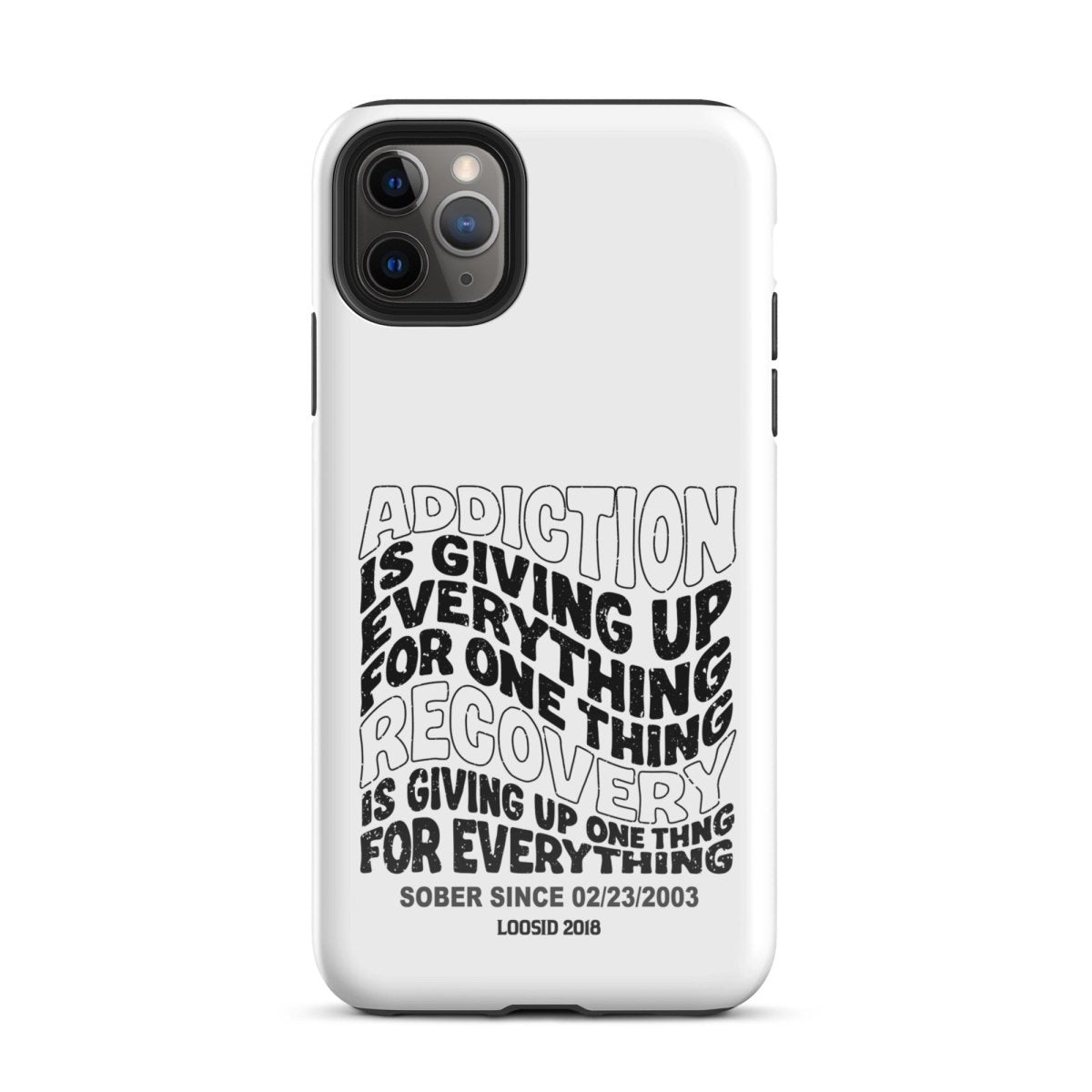 Addiction is Giving Up Recovery Phone Case graphic detail (view 4)