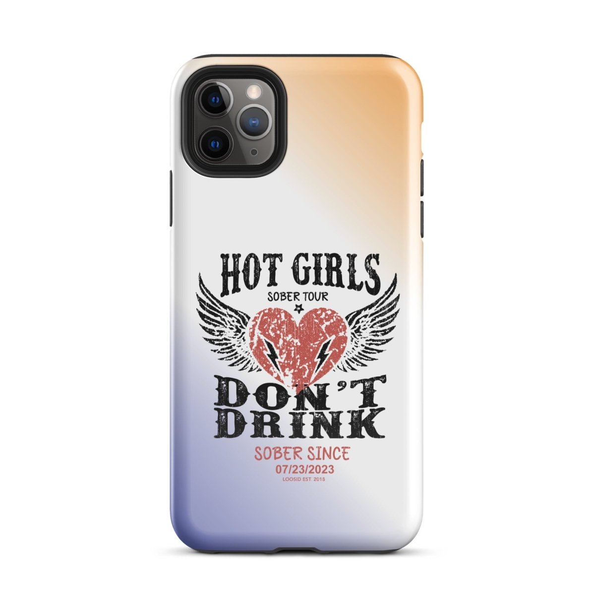 Hot Girls Don't Drink Recovery Phone Case graphic detail (view 4)