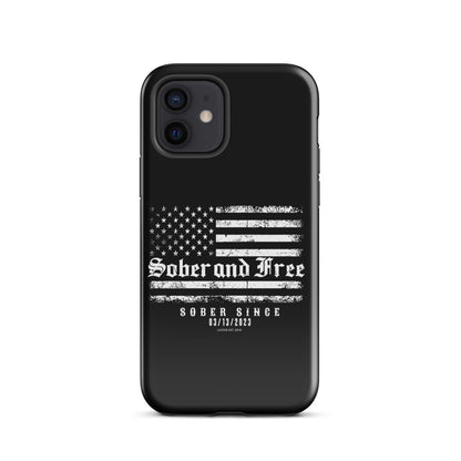 Sober and Free Recovery Phone Case side view (view 6)