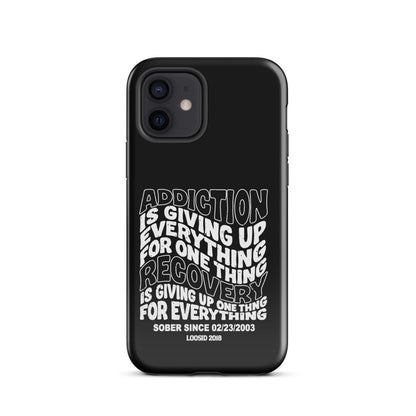 Addiction is Giving Up Recovery Phone Case graphic detail (view 4)