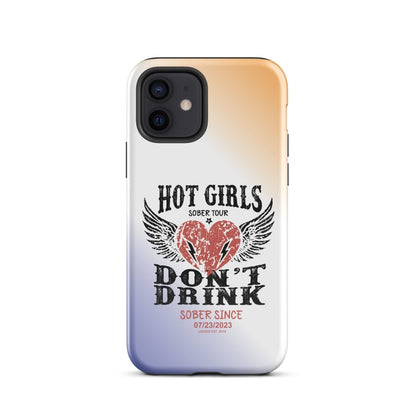 Hot Girls Don't Drink Recovery Phone Case lifestyle view (view 5)