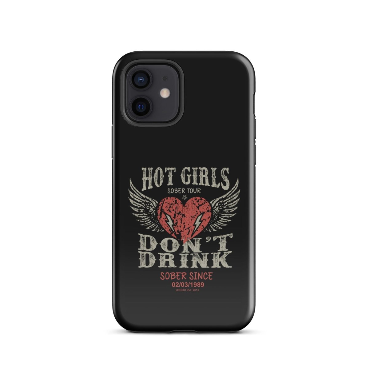 Hot Girls Don't Drink Recovery Phone Case graphic detail (view 4)