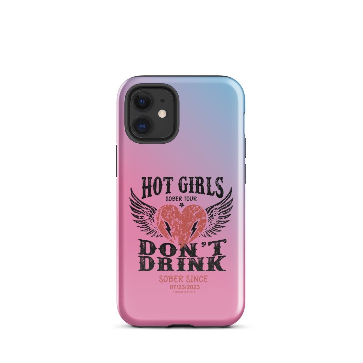 Hot Girls Don't Drink Recovery Phone Case lifestyle view (view 5)