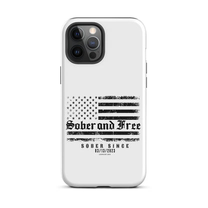 Sober & Free Recovery Phone Case back view (view 7)