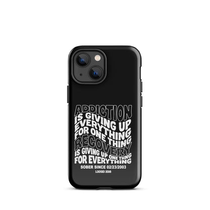 Addiction is Giving Up Recovery Phone Case fit detail (view 9)