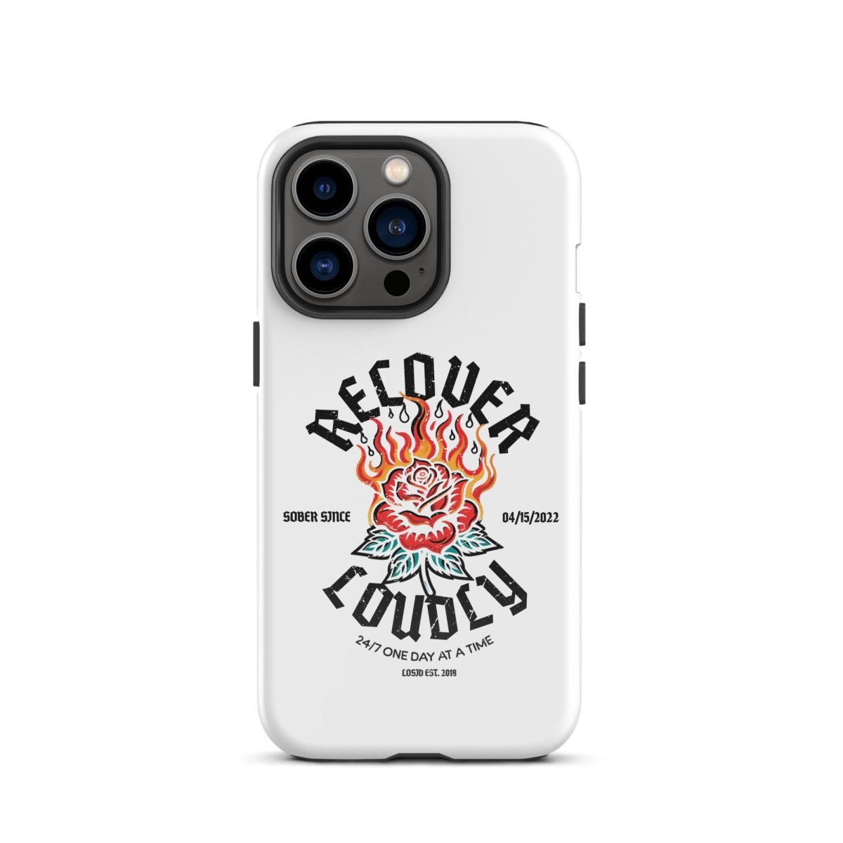 Recover Loudly Recovery Phone Case close-up view (view 12)