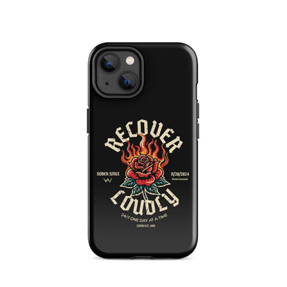 Recover Loudly Recovery Phone Case close-up view (view 12)