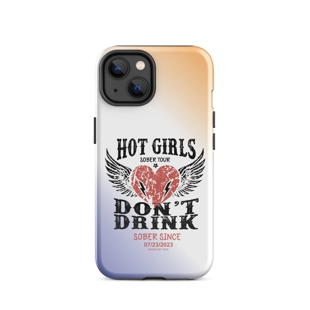 Hot Girls Don't Drink Recovery Phone Case flat lay styled image (view 13)