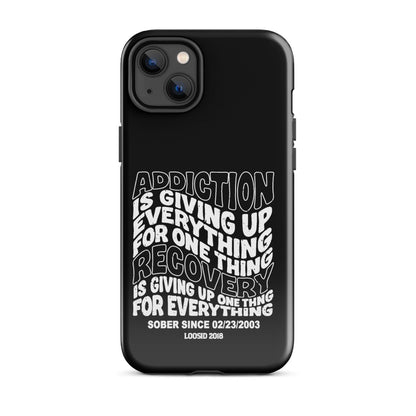 Addiction is Giving Up Recovery Phone Case graphic detail (view 14)