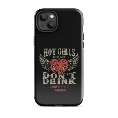 Hot Girls Don't Drink Recovery Phone Case graphic detail (view 14)