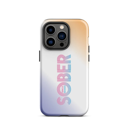 Sober Since Recovery Phone Case flat lay styled image (view 13)