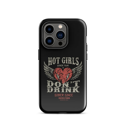 Hot Girls Don't Drink Recovery Phone Case flat lay styled image (view 13)