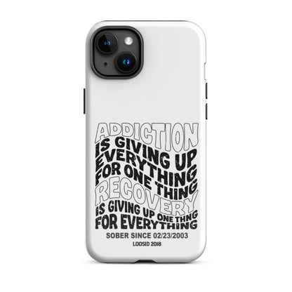 Addiction is Giving Up Recovery Phone Case packaging detail (view 18)