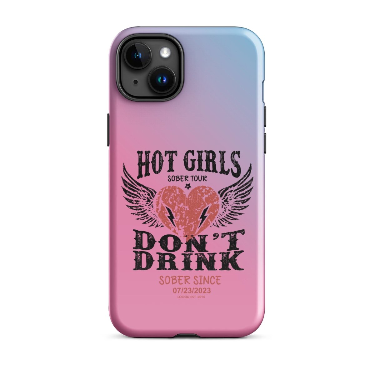 Hot Girls Don't Drink Recovery Phone Case back view (view 17)