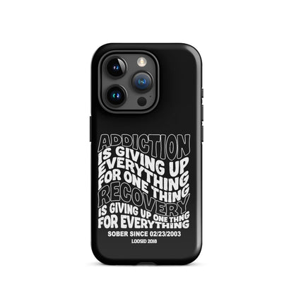 Addiction is Giving Up Recovery Phone Case packaging detail (view 18)