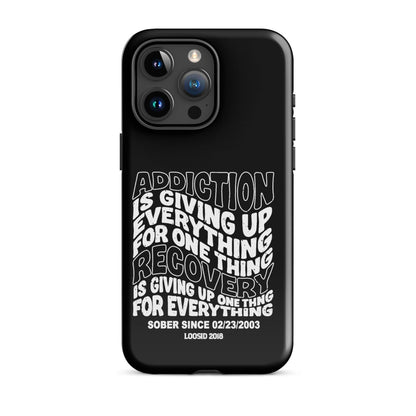 Addiction is Giving Up Recovery Phone Case fit detail (view 19)