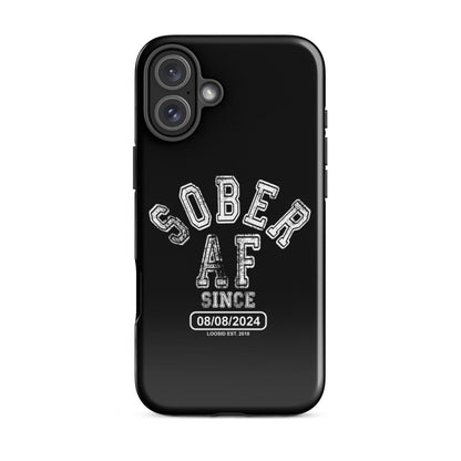 Sober AF Recovery Phone Case close-up view (view 22)