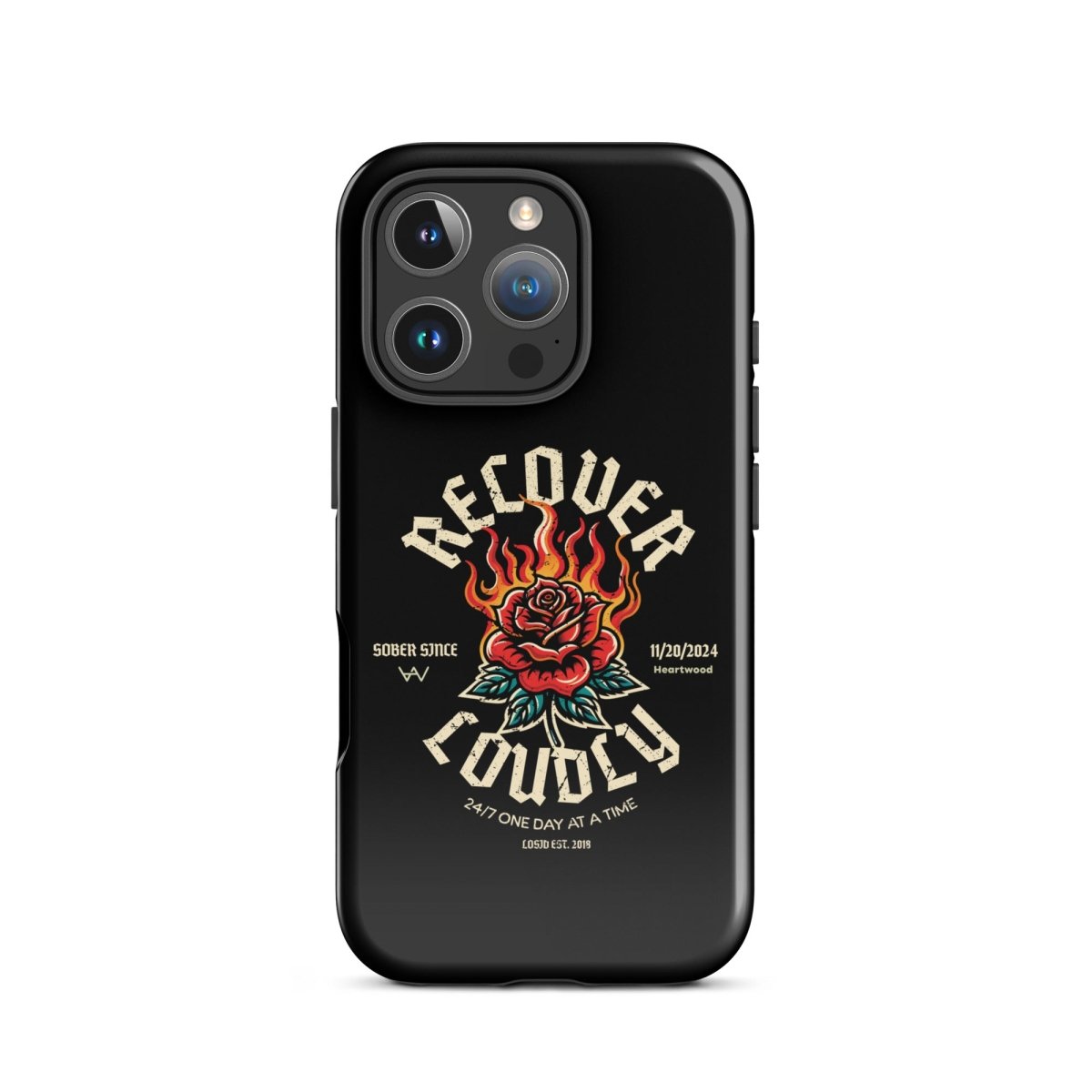 Recover Loudly Recovery Phone Case close-up view (view 22)