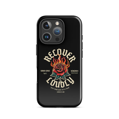 Recover Loudly Recovery Phone Case close-up view (view 22)