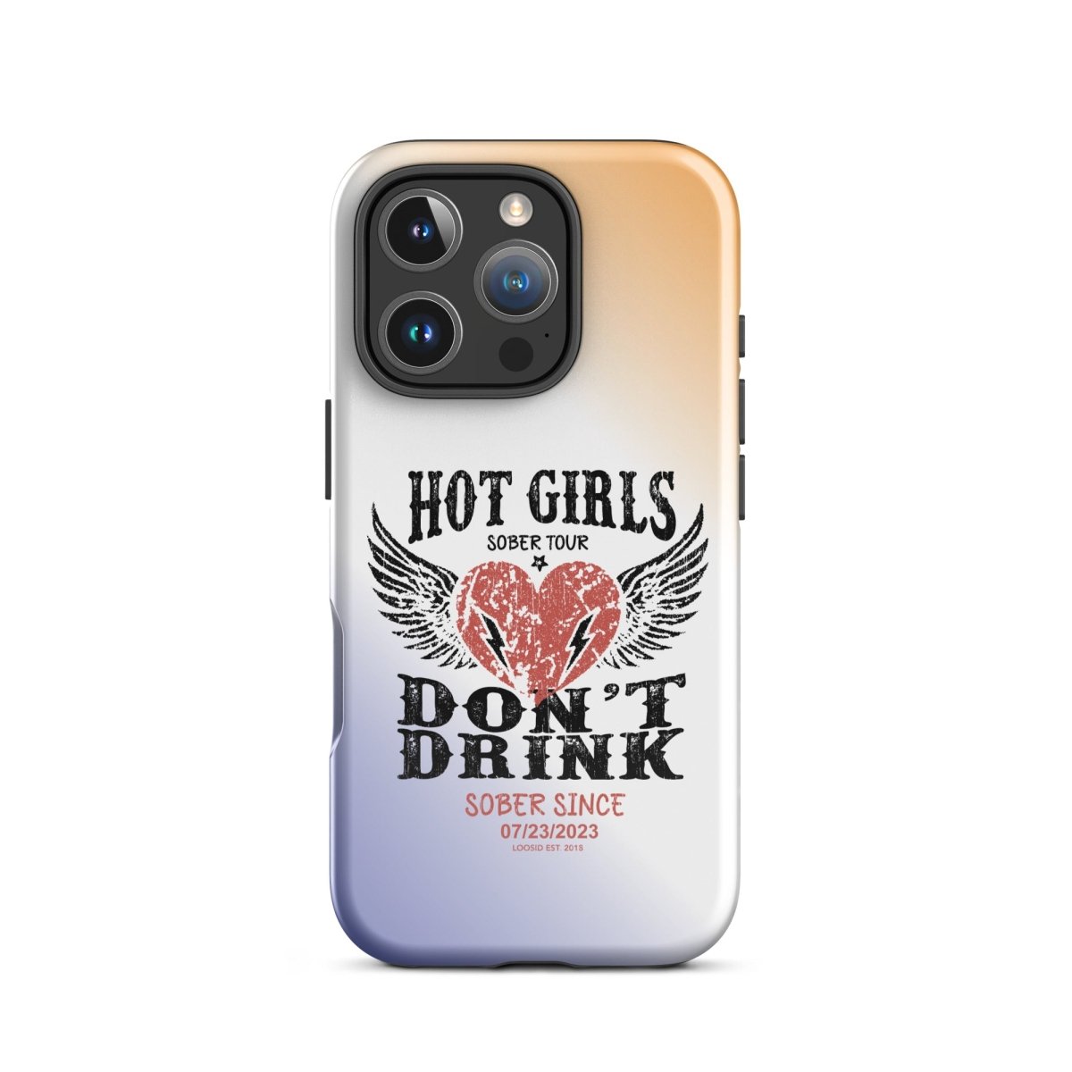 Hot Girls Don't Drink Recovery Phone Case flat lay styled image (view 23)