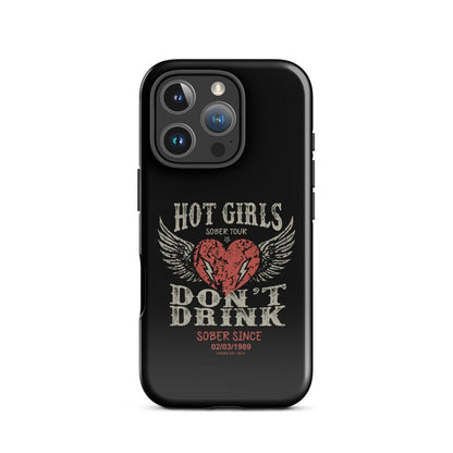 Hot Girls Don't Drink Recovery Phone Case close-up view (view 22)