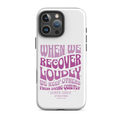 When We Recover Loud Recovery Phone Case flat lay styled image (view 23)