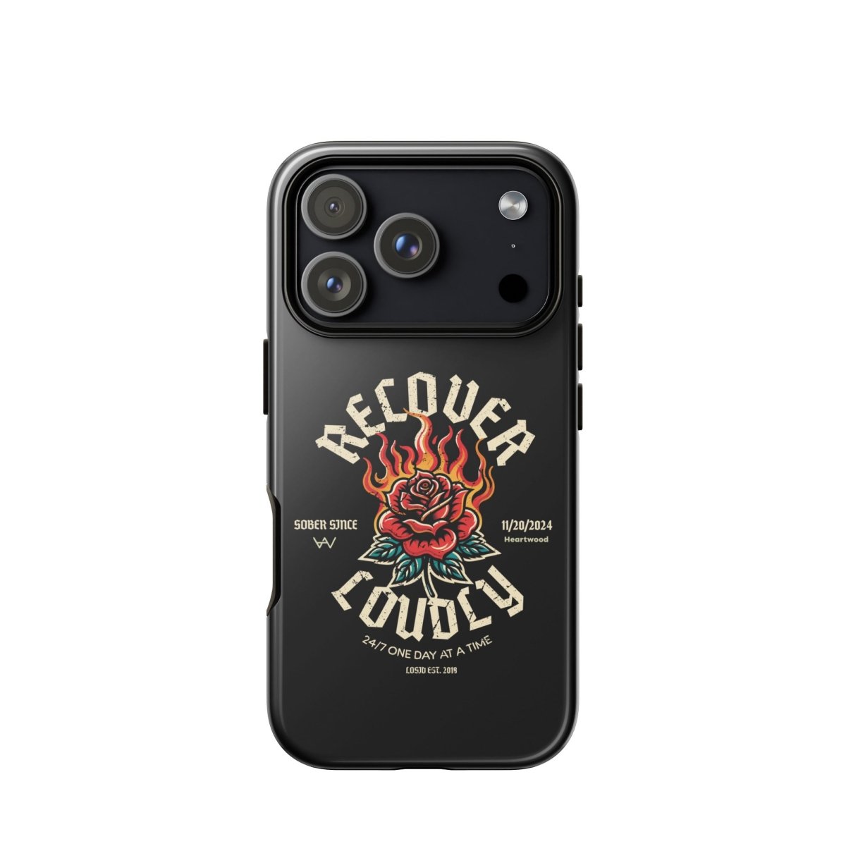 Recover Loudly Recovery Phone Case side view (view 26)