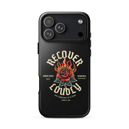 Recover Loudly Recovery Phone Case back view (view 27)