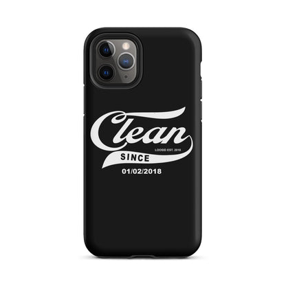 Clean Since Recovery Phone Case flat lay styled image (view 3)